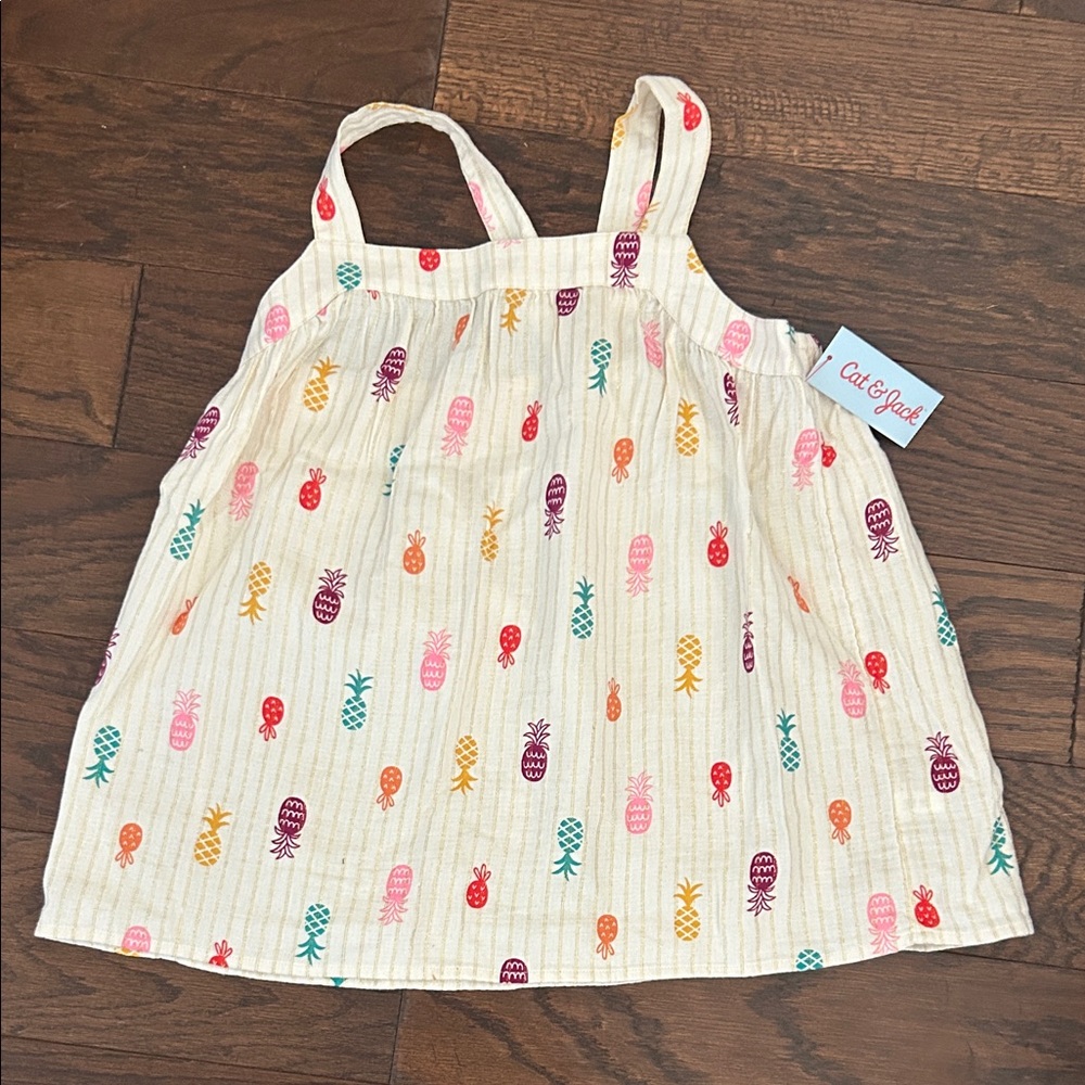 Cat & Jack Kids Pineapple Print Camisole - Cream and Multicolor